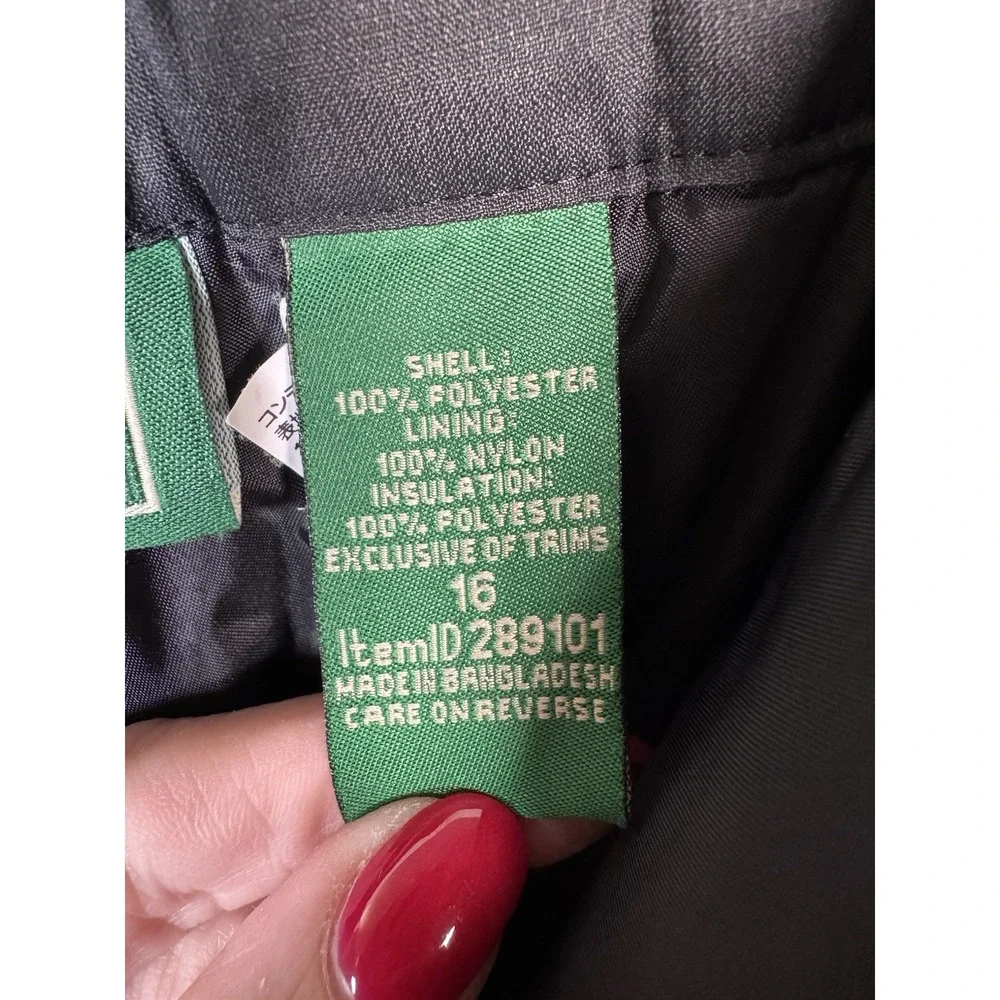 L.L. Bean‎ Womens 16 Black Insulated Snow Ski Pants Winter Outdoor